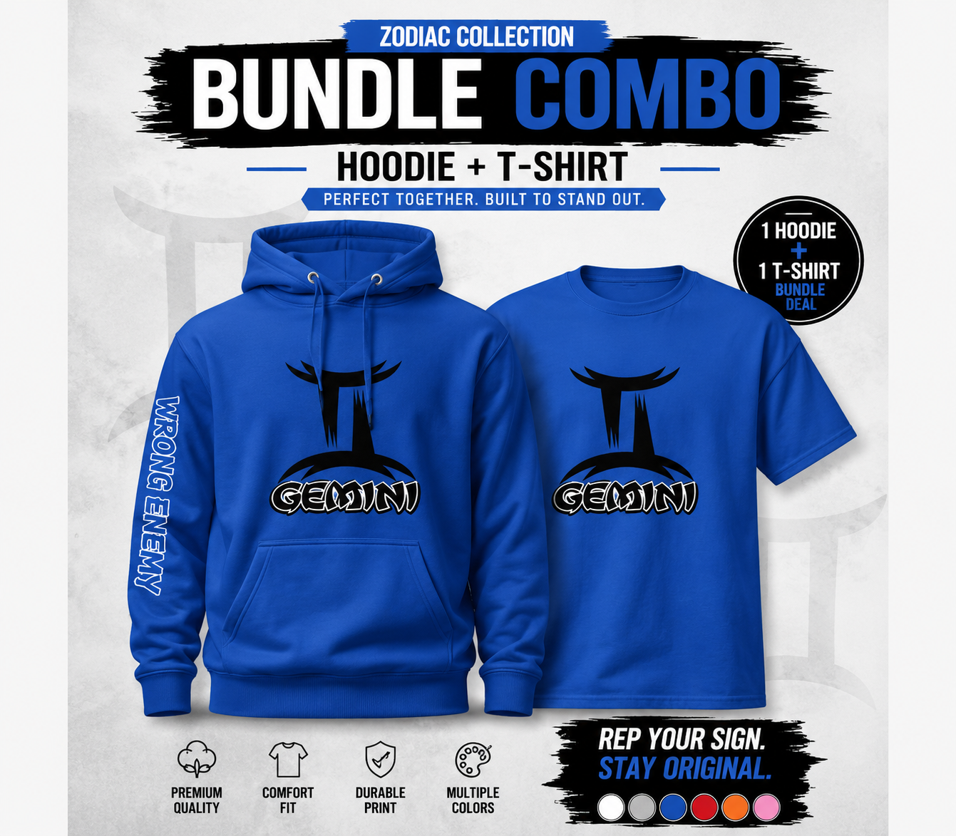 WRONG ENEMY Gemini Hoodie + Tee Pack